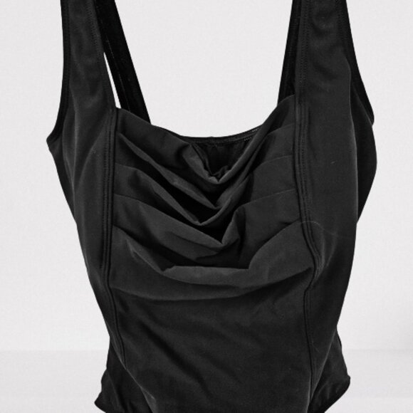 Shape FX Slimming One Piece Black Swimsuit - Size 14 - Picture 2 of 7